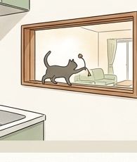 見守り用室内窓のイラスト